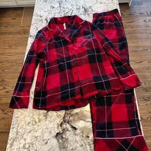 Soma Flannel Pajama Set Sz M